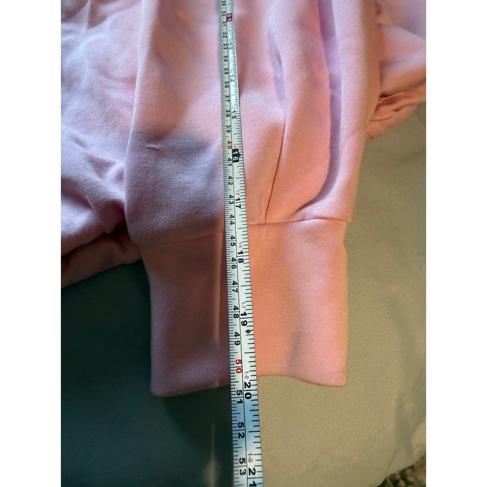 T/S By Thrive Pink Modal Blend Bubble Hem Cropped Hoodie Large FP5068783T - Picture 7 of 8